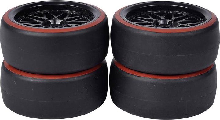 Produktbild Carson Kompletträder 1:10 Räderset Drift (4) schwarz/rot