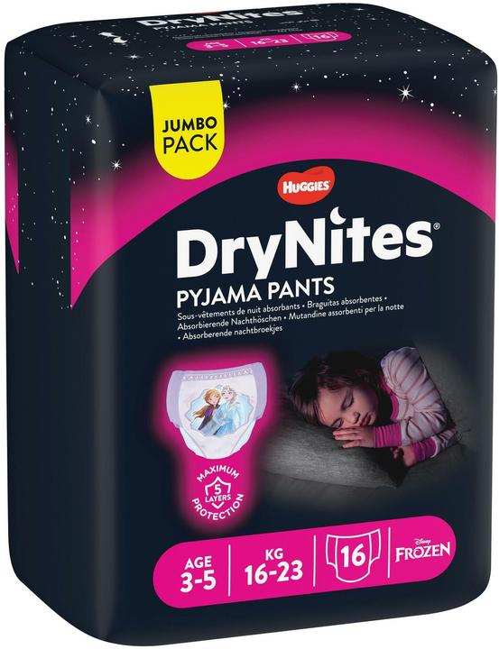 Produktbild Huggies Dry Nites (Gr. 3, Gr. 4, Gr. 5, Tragepack, 16 Stück)