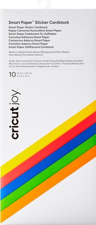 Cricut Papier autocollant JOY 14 x 33 cm, 10 pièces, Multicolore (210 g/m², 10 x)