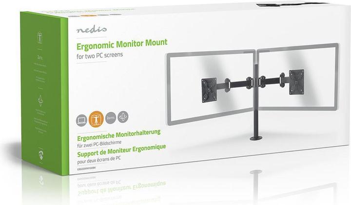 Produktbild Nedis Dual-Monitorhalterung - Tischhalterung für 14 bis 24 Zoll zwei (Tisch, 24.02")