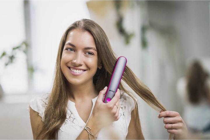 Image du produit Prinz Brosse lisseuse anthracite, rose avec fonction ionique