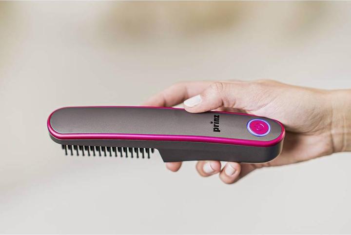 Image du produit Prinz Brosse lisseuse anthracite, rose avec fonction ionique