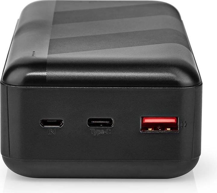 Actual product image Nedis powerbank | 32000 mAh | 2.4 / 3.0 / 3.25 A | Number of outputs: 2 | Output connection: 1x US (32000 mAh, 65 W, 111 Wh)