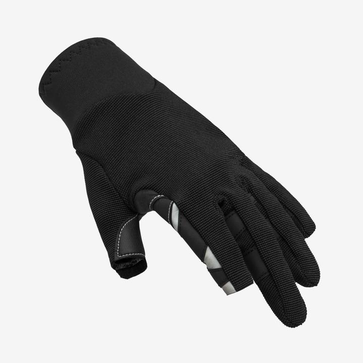 Produktbild Tribord Segelhandschuhe Damen/Herren Zweifinger Sailing 900 schwarz (S)