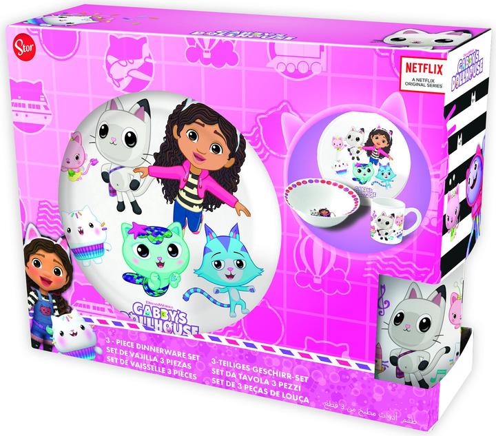 Actual product image Gabby's Dollhouse Stor - 3-Piece Ceramic Gift Set - (88045)
