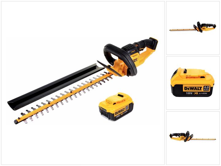 Actual product image DeWalt DCM 563 PB Battery hedge trimmer 18V 55.8cm + 1x 4.0Ah battery - without charger (Cordless hedgecutters)