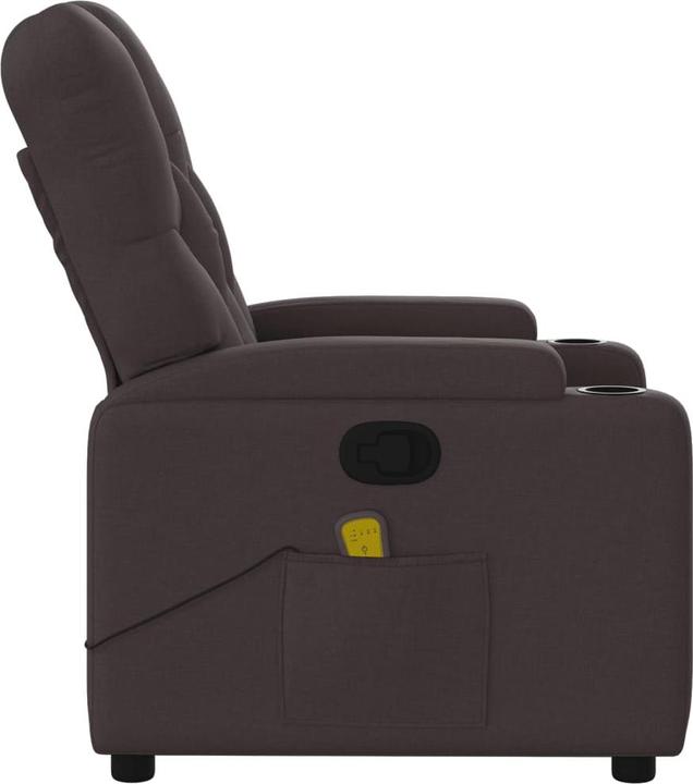 Image du produit VidaXL Fauteuil de massage Fauteuil de télévision Fauteuil de relaxation Tissu marron foncé