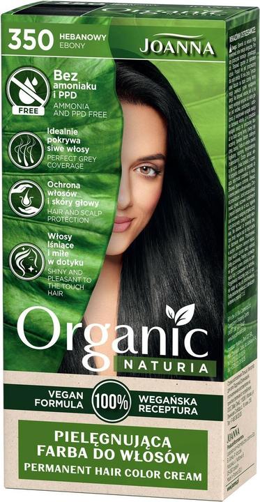Joanna Naturia Organic caring hair dye without ammonia and PPD 350 Ebony Ebony (ebony ebony)