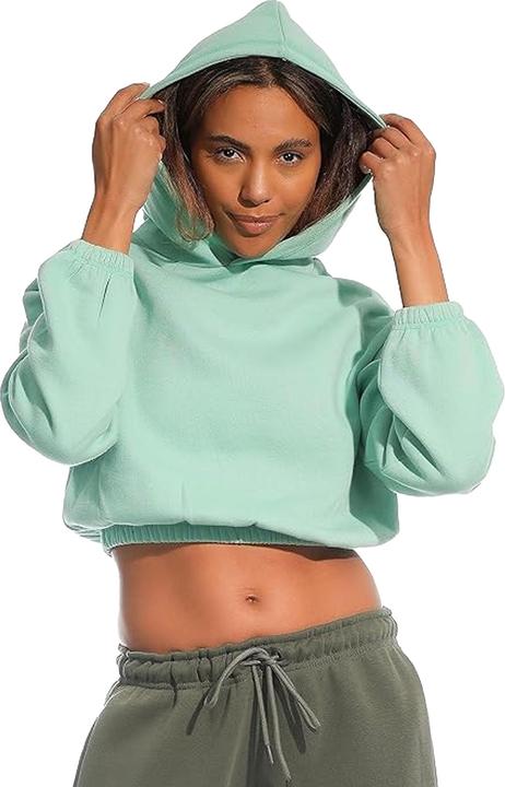 Actual product image Light and Shade Womens/Ladies Cropped Hoodie (L)