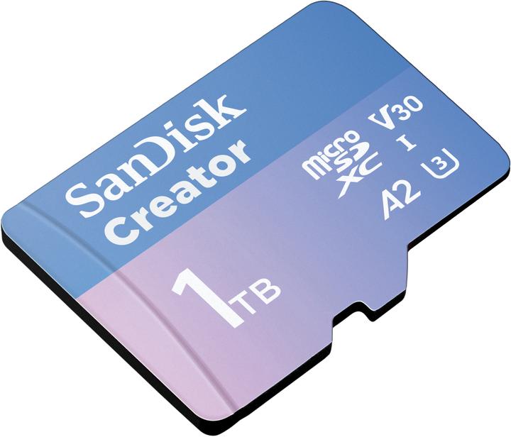 Produktbild SanDisk Creator UHS-I V30 (1000 GB, microSDXC, U3, UHS-I)