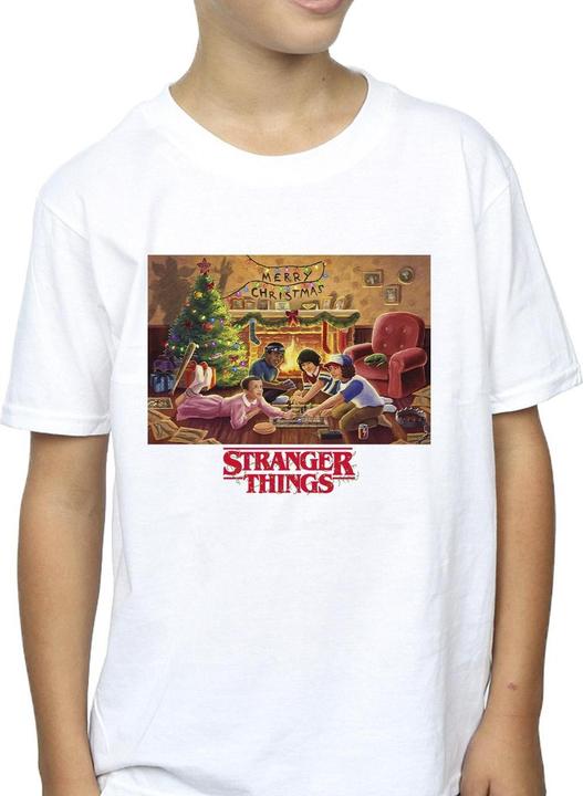 Actual product image Netflix Boys Stranger Things Christmas Gathering T-Shirt (128)