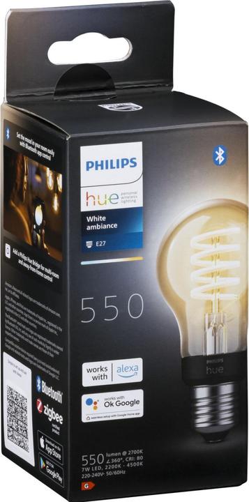 Immagine prodotto Philips Hue Philips E27 Confezione singola di filamenti (E27, 7 W, 550 lm, 1 x, G)