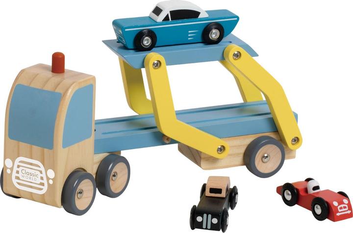 Produktbild Classic World Holztransporter mit 3 Autos