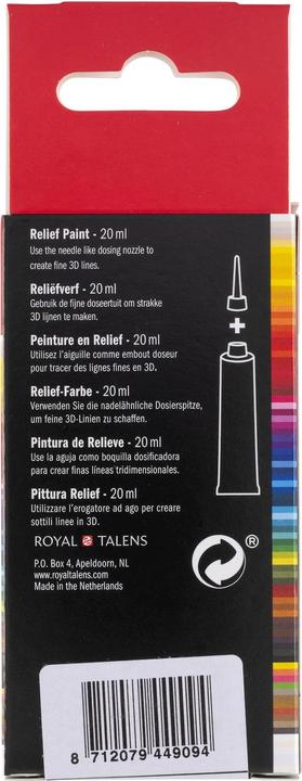 Produktbild Amsterdam Acrylfarbe Reliefpaint 700 (Schwarz, 20 ml)