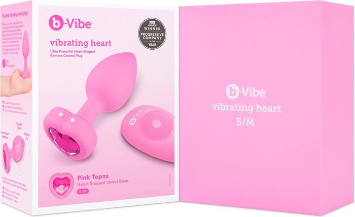 Produktbild Earthly Body B-Vibe - Vibrating Heart Plug S/M Pink