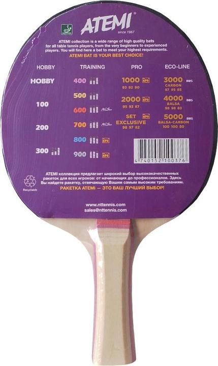 Image du produit Atemi Nouvelle raquette de tennis de table concave 300