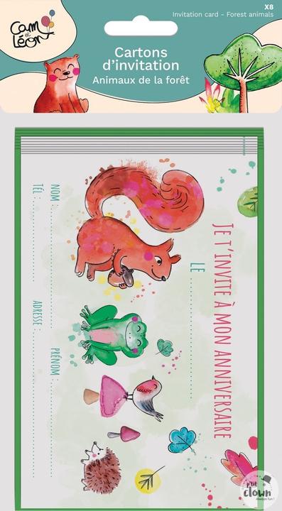 Actual product image P'tit Clown Waldtiere Einladung (8 pcs.)