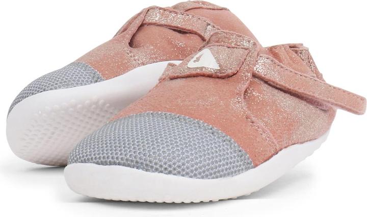 Bobux X Or. pink sparkle w/wht