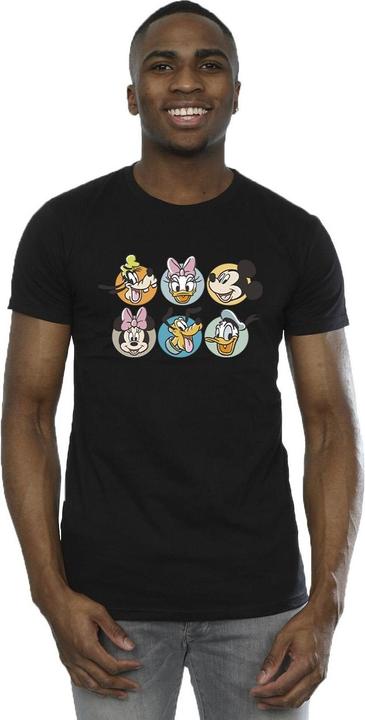 Actual product image Disney Mens Mickey Mouse And Friends Faces T-Shirt (L)