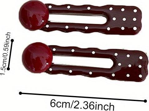 Immagine prodotto Activity Board Fermagli per capelli in stile vintage a pois bianchi e rossi - set da 2 (2 pz.)