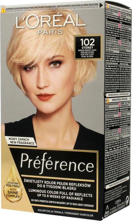 Produktbild L'Oréal Paris L'Oreal Feria Preference Hair Dye 102 Iridescentiss (102 Iridescent Bliss)