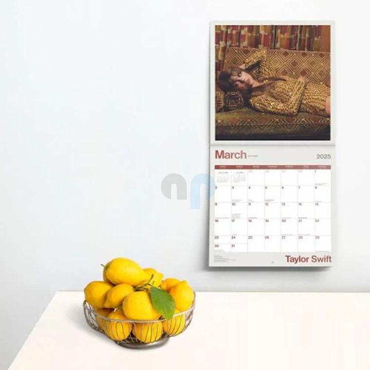 Actual product image Taylor Swift Square Wall Calendar 2025 (30.5 x 30.5 cm, No binding, Italian, Spanish, German, French, English)