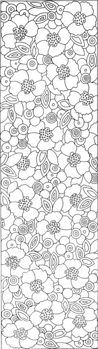 H Dupont Seidenschal Blumen