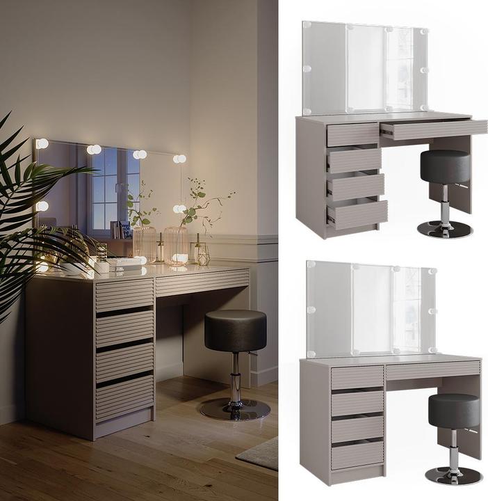 Produktbild Vicco Sherry mit Hocker und Beleuchtung (120 x 75 x 55 cm)