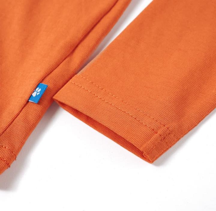 Actual product image VidaXL Children's long-sleeved shirt dark orange 116,Material: 100 (116)