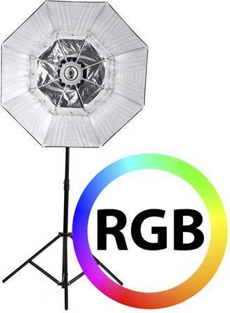 Falcon Eyes Lampe LED RGB RX-782 avec boîte à lumière pliable 100 cm