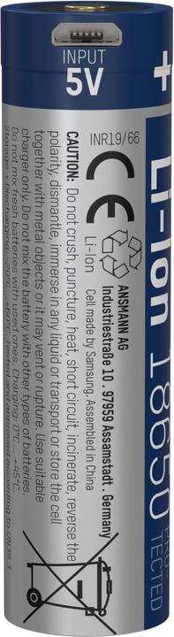 Actual product image Ansmann Li-Ion battery 18650 (1 pcs., 18650, 3400 mAh)
