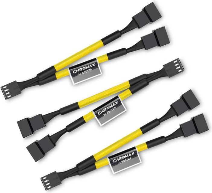 Actual product image Noctua NA-SYC1 chromax.yellow Y-splitter cable set for fans