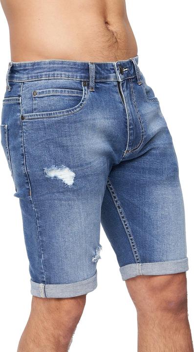 Image du produit Crosshatch Short en denim Riptrey Abraised pour homme (38)