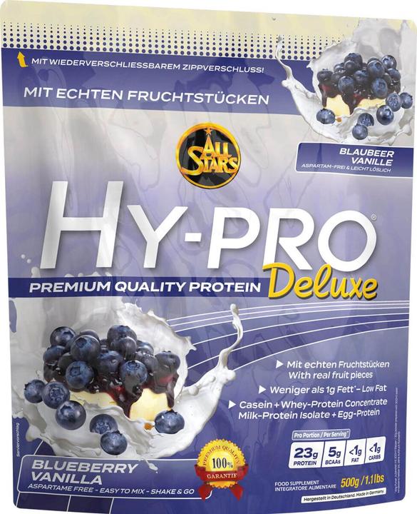 Produktbild All Stars Hy-Pro Deluxe (Blaubeere, Vanille, 1 Stk., 500 g)