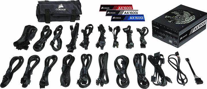 Actual product image Corsair Power supply AX1600i 1600 W, incl. power cable (1600 W)