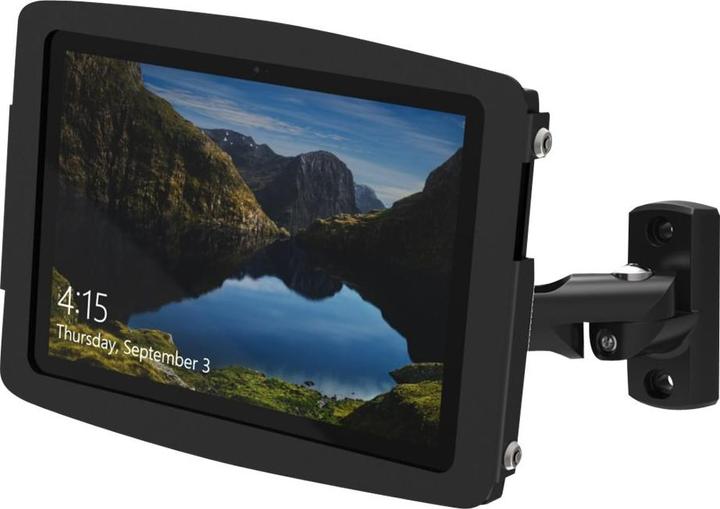 Produktbild Compulocks Swing Arm Surface Pro7 / Galaxy TabPro S Wall Mount Kiosk Black - Befestigungskit (Schwen