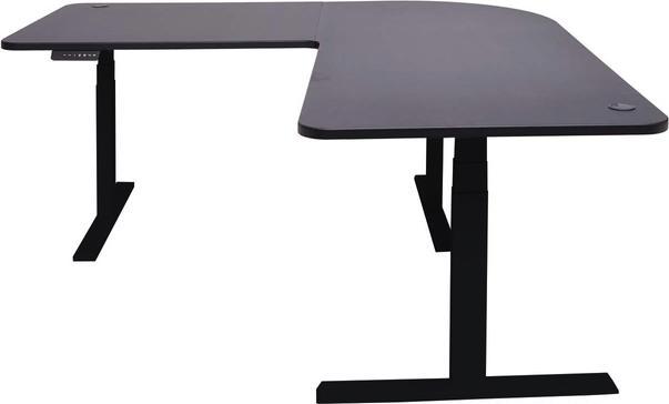 Image du produit Swisshandel24 Bureau d'angle, bureau informatique, hauteur réglable électriquement Memory 178x178cm 84kg - noir