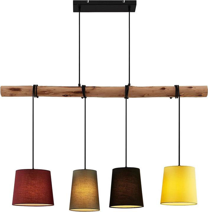 Produktbild Lindby Moskau 4 Pendelleuchte Red/Grey/Black/Yellow (E27)
