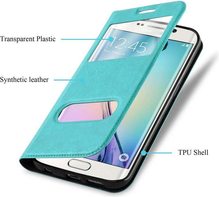 Produktbild Cadorabo Book mit View Doppelfenster Cover (Samsung Galaxy S6 Edge+)