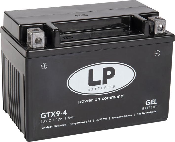 Actual product image Landport Motorbike battery Gel GTX9-4 12V 8Ah (12 V, 8 Ah, 100 A)