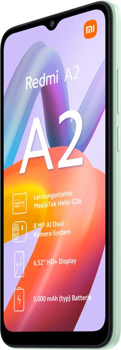 Image du produit Xiaomi Redmi A2 (32 Go, Vert clair, 6.52", Double SIM, 8 Mpx, 4G)
