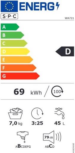 Energie-Label SPC WA721 (7 kg)