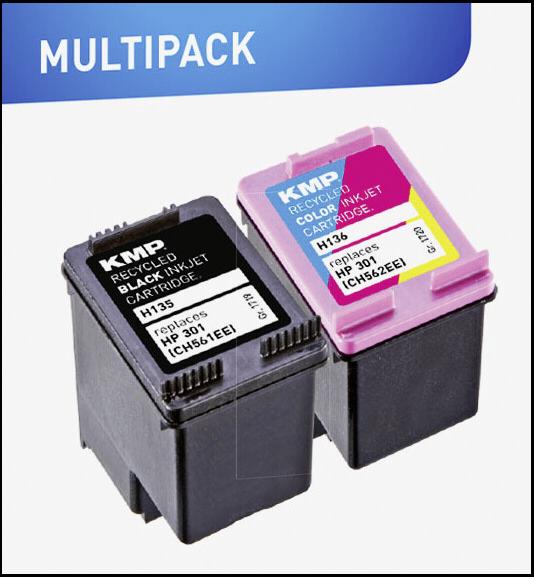 Image du produit KMP H135V Multipack BK/Color compatible avec HP CH 561/562 (M, CF, C, Y)