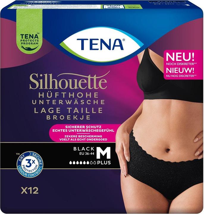 Produktbild Tena Silhouette Plus M 75-100cm bla 2x12 (24 x, M)