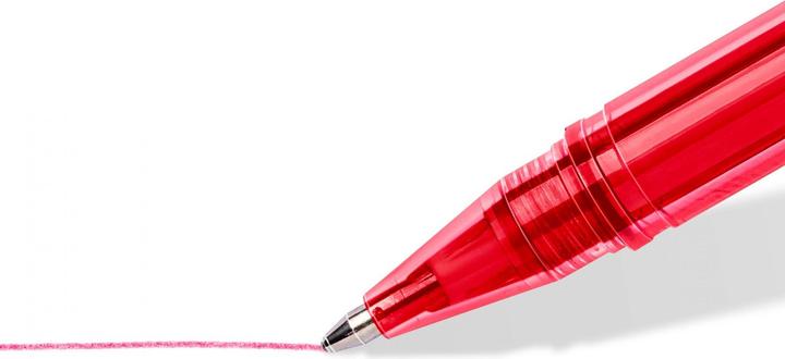 Produktbild Staedtler Kugelschreiber ball 432, M, 10er Polybeutel dreieckig, Schaft, Kappe, und Clip in Strichfarbe, doku