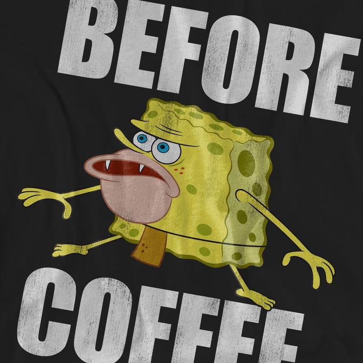 Produktbild Spongebob Squarepants Before Coffee Meme TShirt (XL)