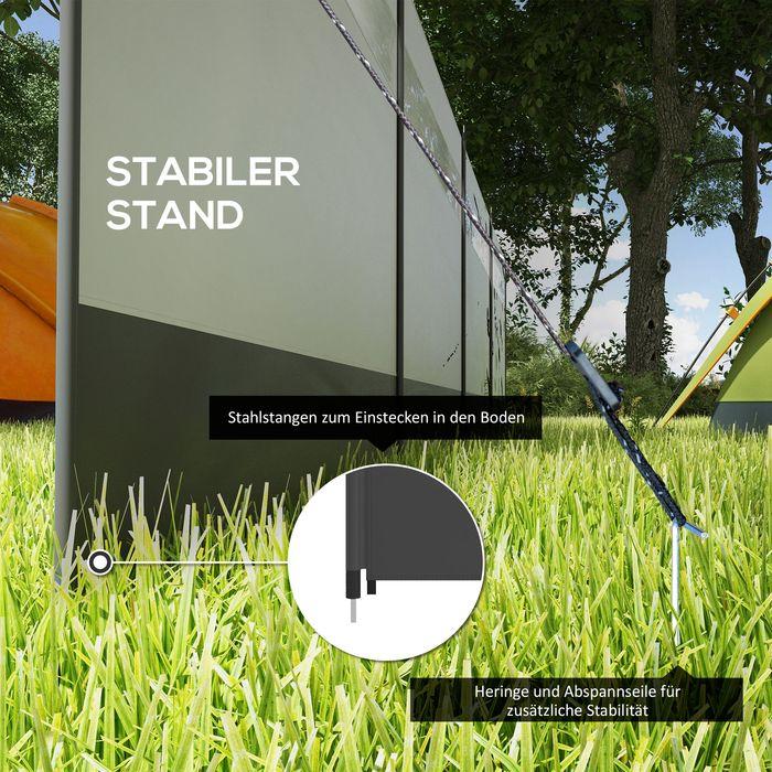 Produktbild Swisshandel24 Windschutz faltbar mit Lichtquellenfenster 725x140 cm Grau (725 cm)