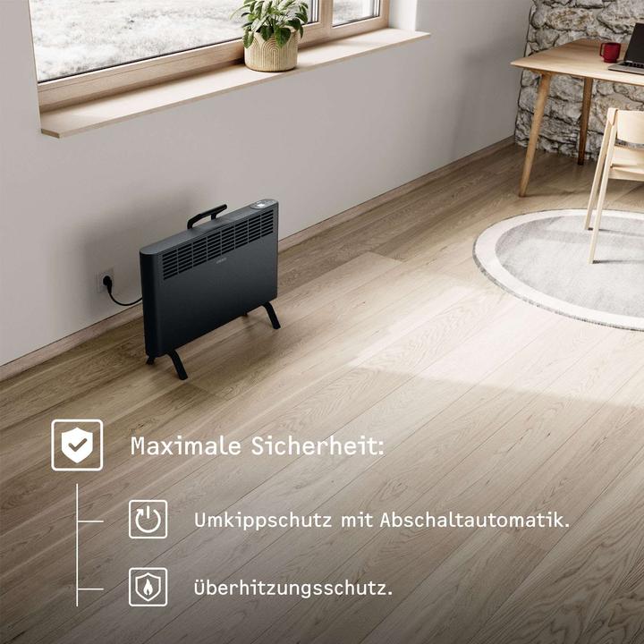 Produktbild Stiebel Eltron Elektroheizung engergiesparend, Standgerät CNS-B 2000 Plus LCD move, 2 kW für ca. 25 m², TÜV geprüft (2000 W)