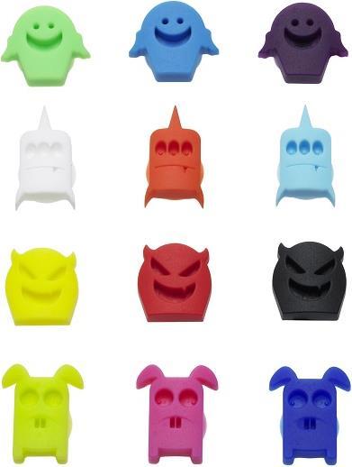 Lurch Set di pennarelli in silicone, Happy Monster (vetro Marcatore)