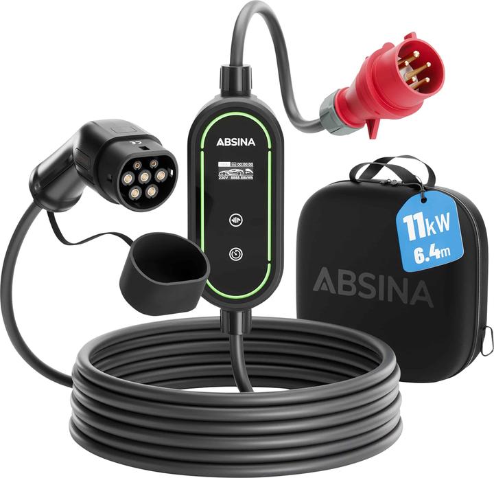 Immagine prodotto Absina Typ 2 Ladekabel CEE (11 kW, 16 A, 6.40 m)